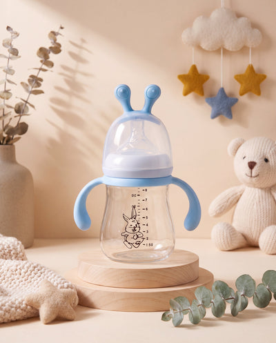 Wide-Mouth Borosilicate Glass Bottle with Handles