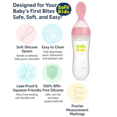 Safekido Squeezy baby Spoon Feeder (90 ml)