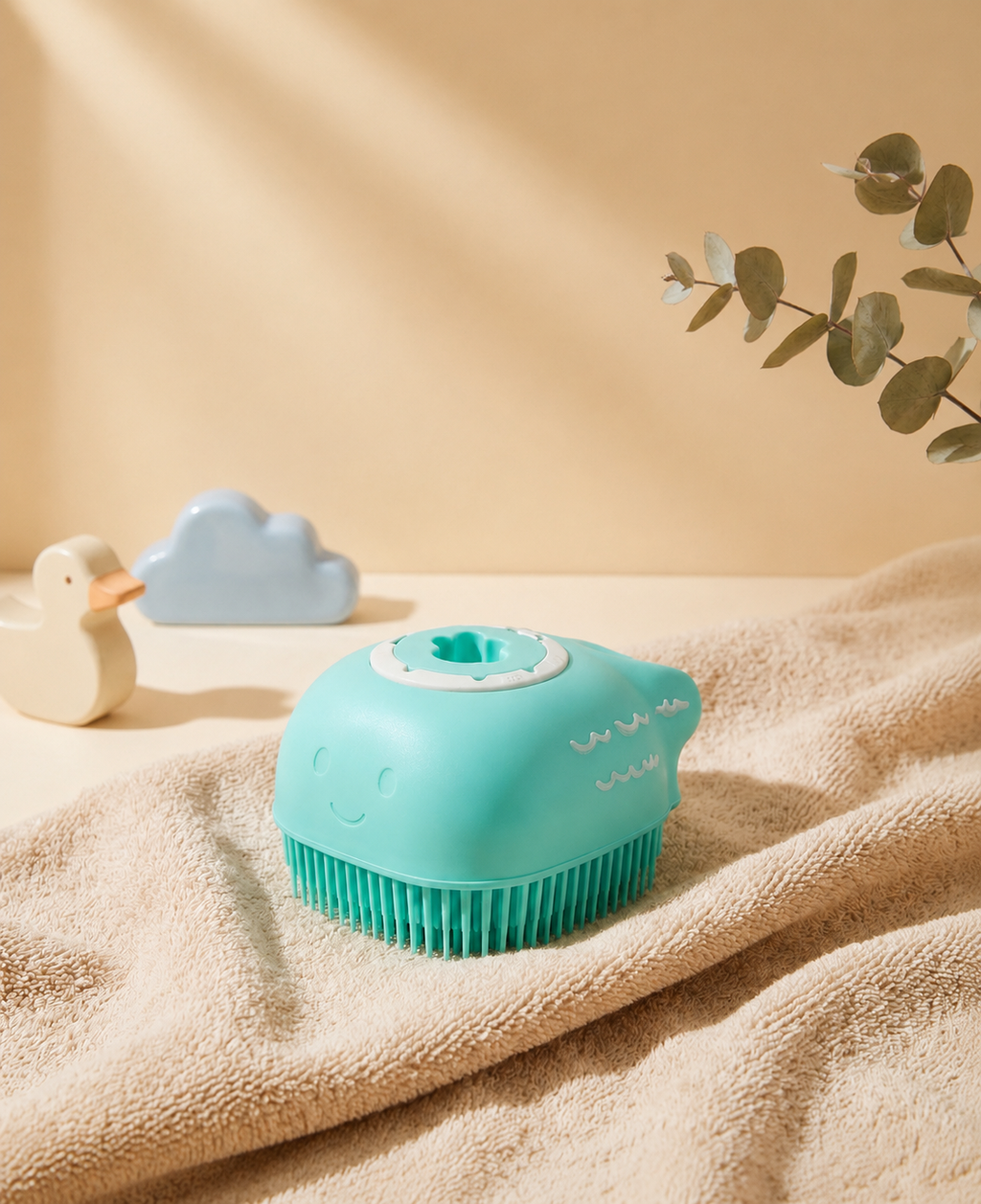 Silicone Baby Scrubber with Soap Dispenser