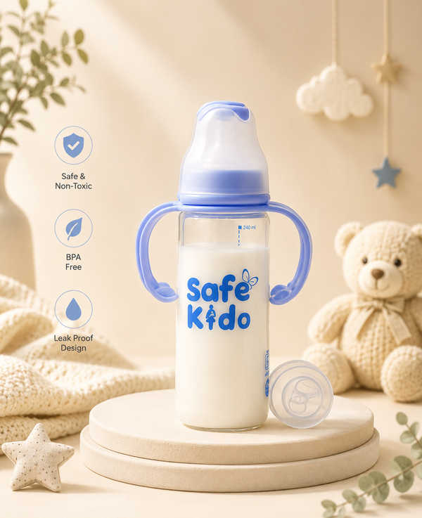 Slim Borosilicate Glass Feeding Bottle
