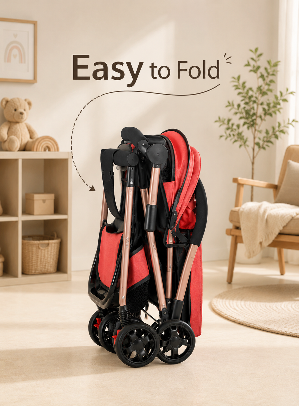 Smooth-Ride Foldable Stroller