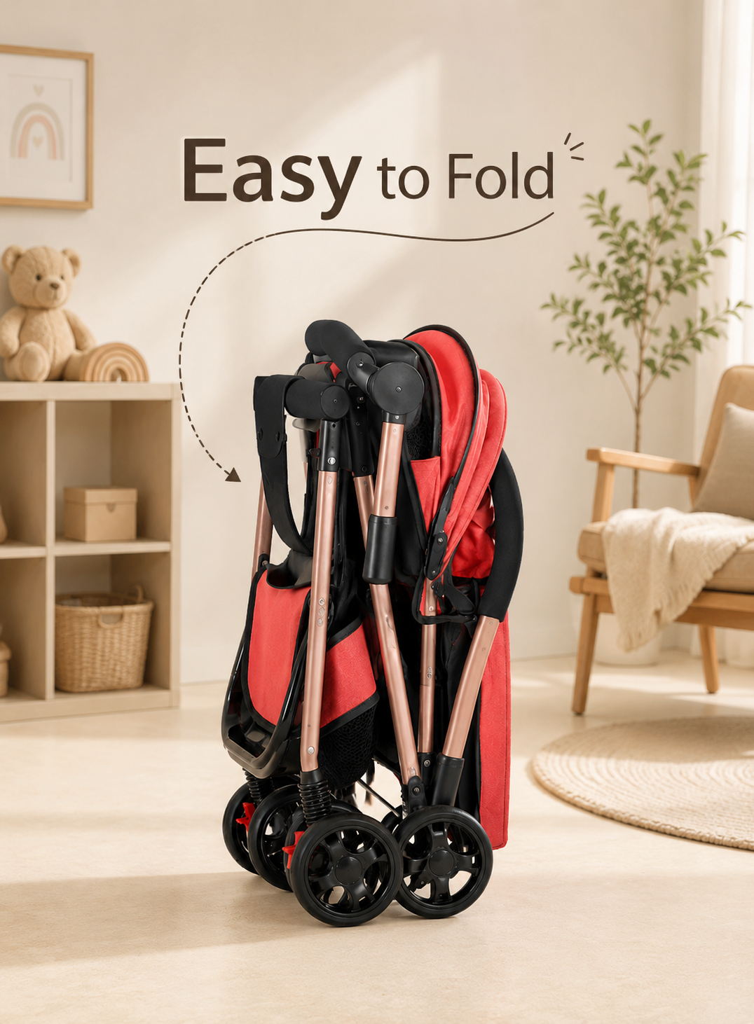Smooth-Ride Foldable Stroller