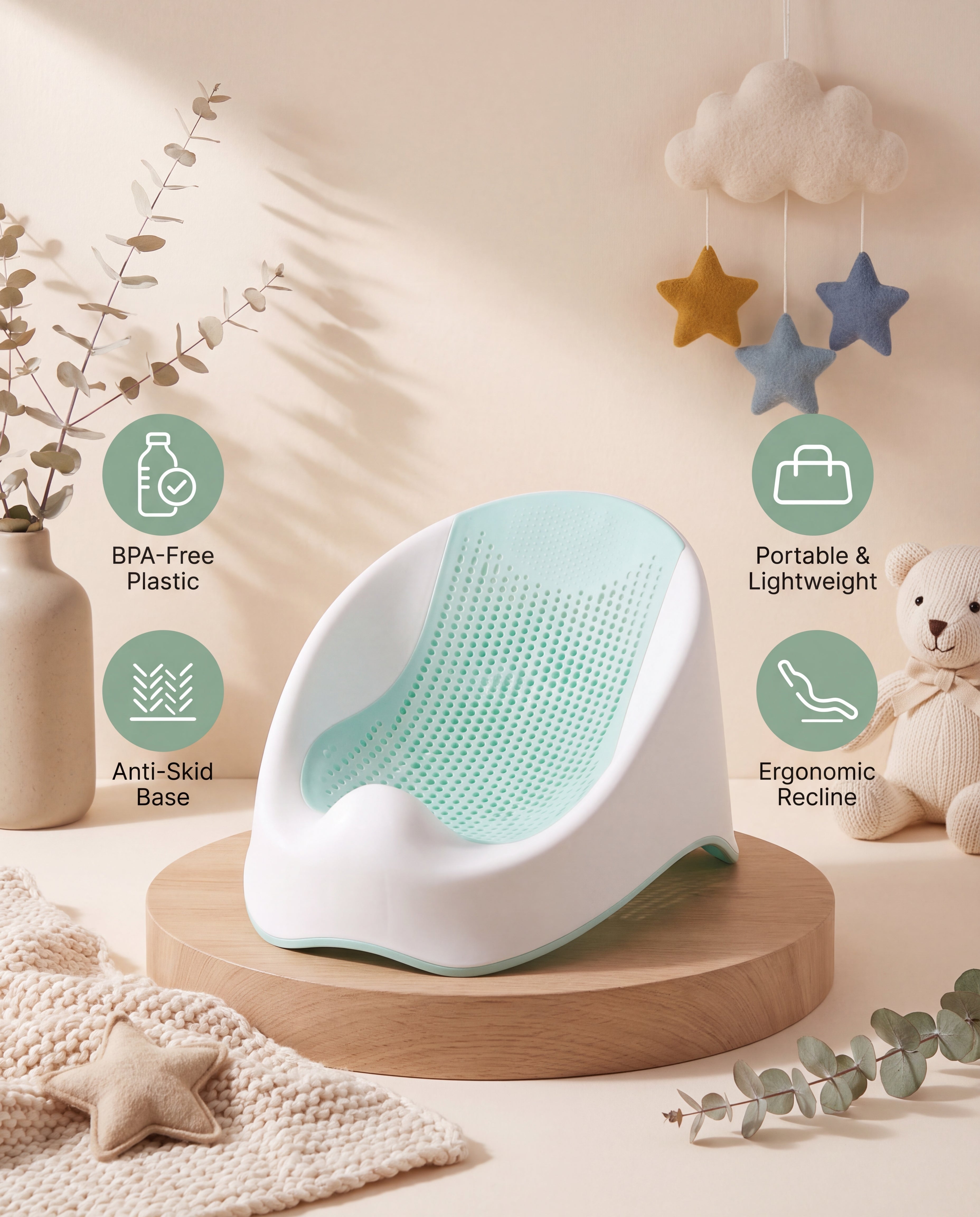 SafeSplash Portable Anti-Skid Bath Seat