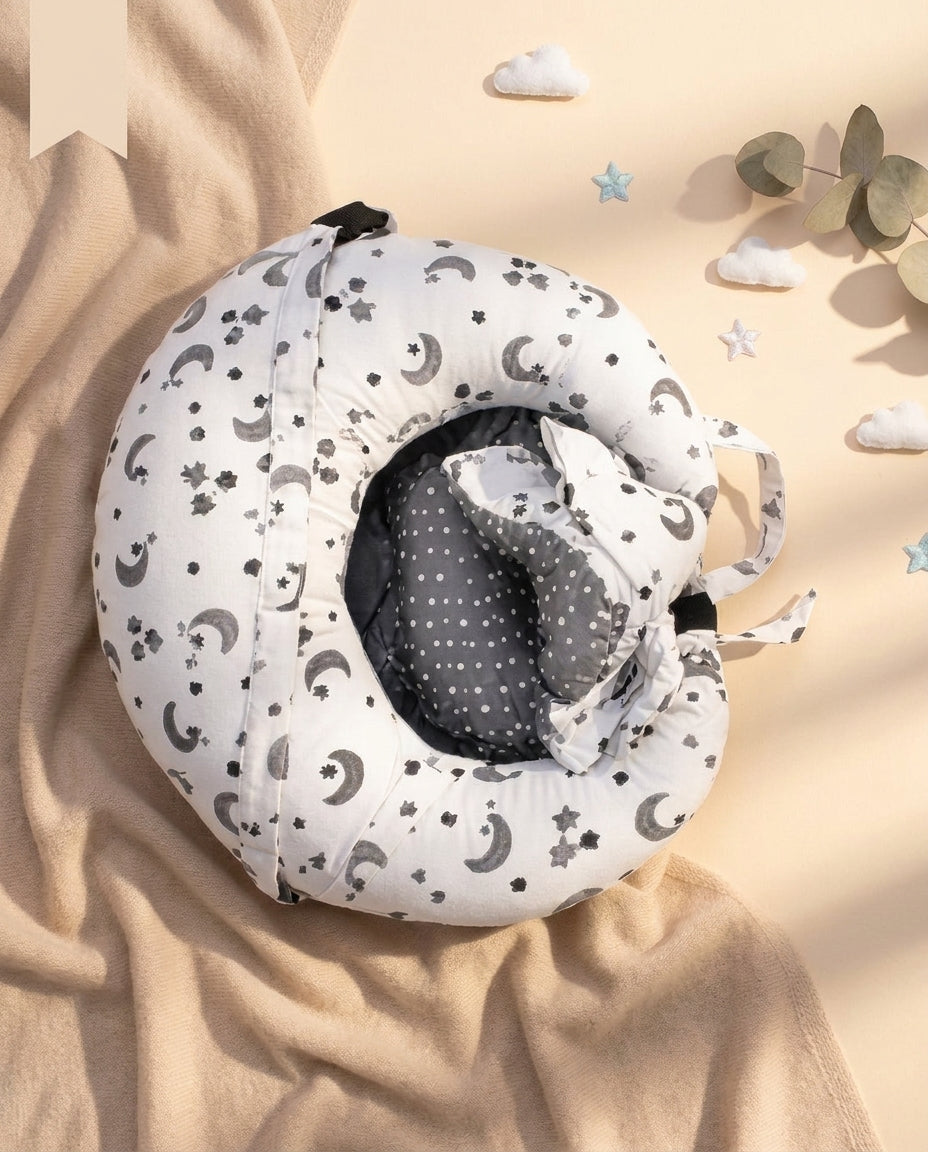 Full-Size Ergonomic Nursing Pillow for Feeding & Tummy Time