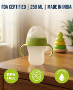 Anti-Colic Transparent Silicone Bottle with Handles