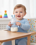 Wide-Mouth Borosilicate Glass Bottle with Handles