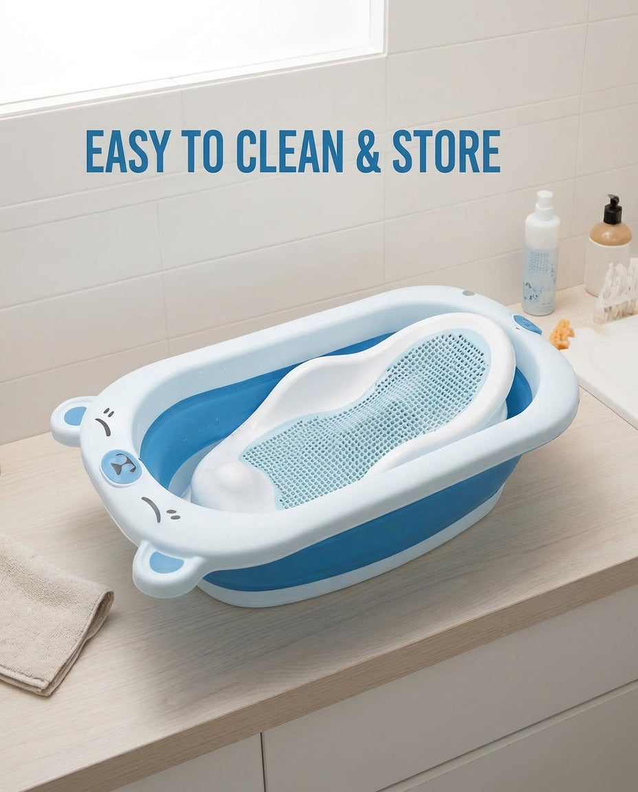 Anti-Slip BPA-Free Bath Tub with Seat