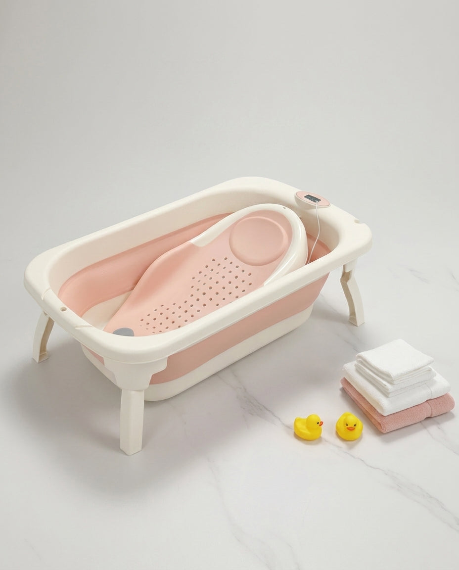 AquaBuddy Ergonomic BPA-Free Bath Tub with Seat