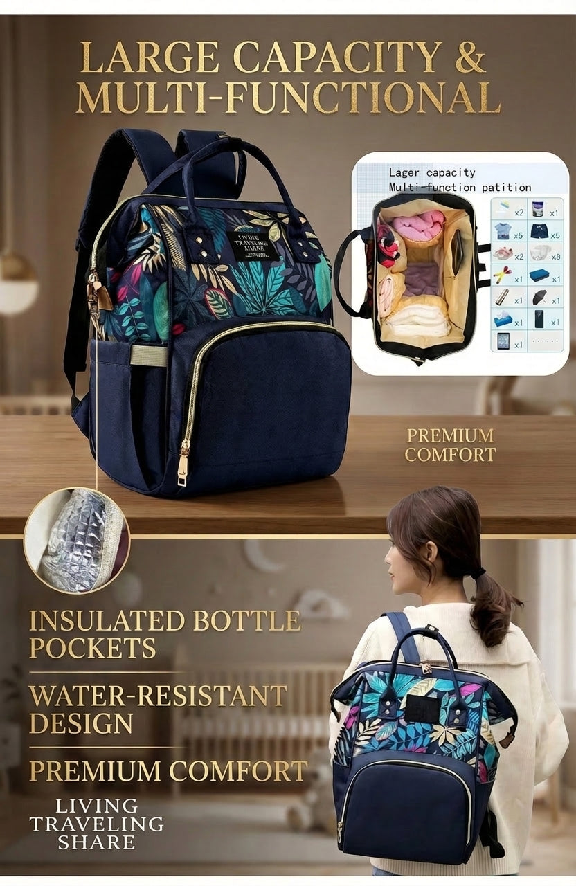 Spacious Diaper Backpack for Travel