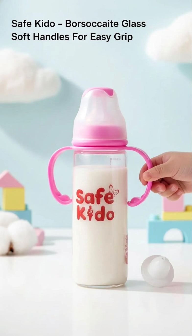 Slim Borosilicate Glass Feeding Bottle