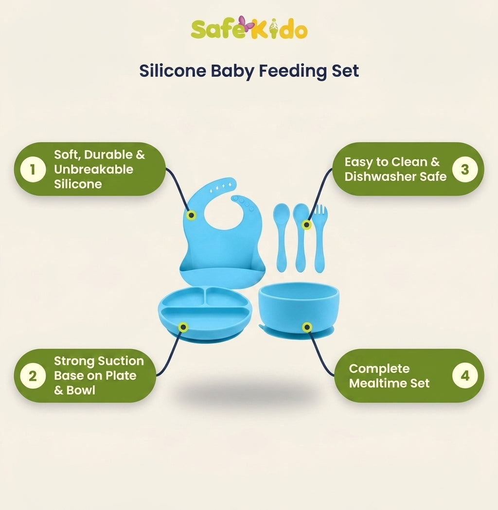 BPA-Free Silicone Suction Feeding Set details