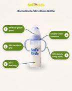Slim Borosilicate Glass Feeding Bottle