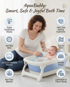 AquaBuddy Ergonomic BPA-Free Bath Tub with Seat