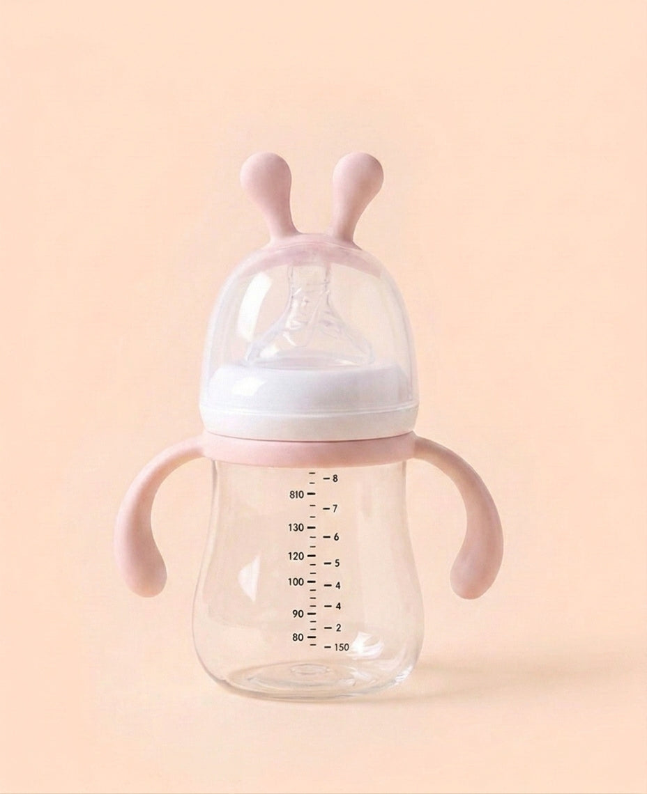 Wide-Mouth Borosilicate Glass Bottle with Handles
