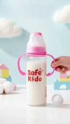 Slim Borosilicate Glass Feeding Bottle