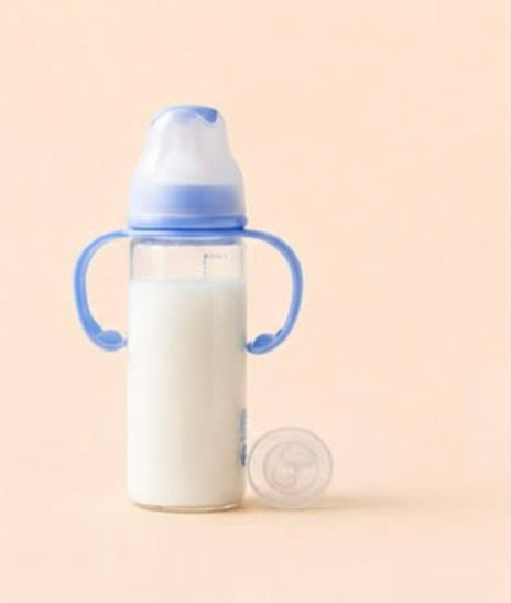 Safekido Borosilicate Slim Glass Feeding Bottle ( 240 ml)