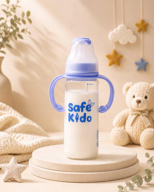 Slim Borosilicate Glass Feeding Bottle