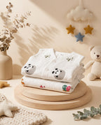 SafeKido Sleeveless Muslin Jabla in Button Closure — 100% cotton muslin with a front-opening design