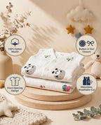 SafeKido Sleeveless Muslin Jabla in Button Closure — 100% cotton muslin with a front-opening design — key features