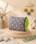 SafeKido Travel-Size Nursing Pillow in Gray — compact neck and arm support for feeding on the go