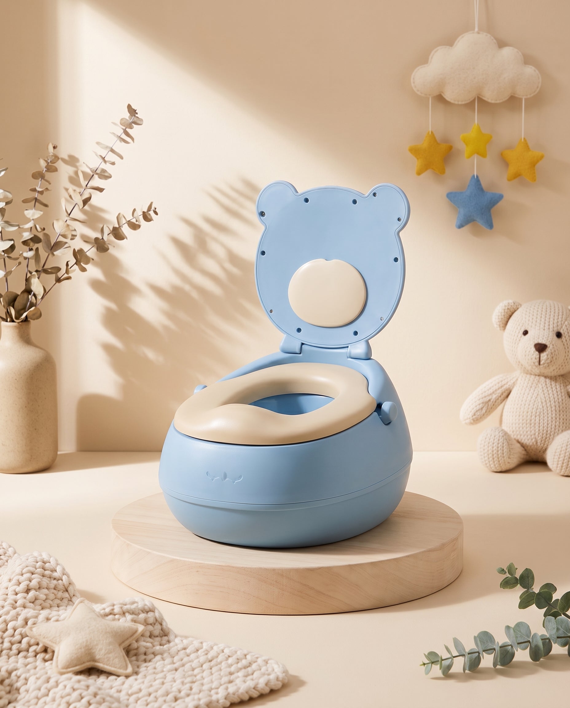 SafeKido Detachable-Top Potty Trainer in Blue — detachable top that converts to a toilet trainer seat
