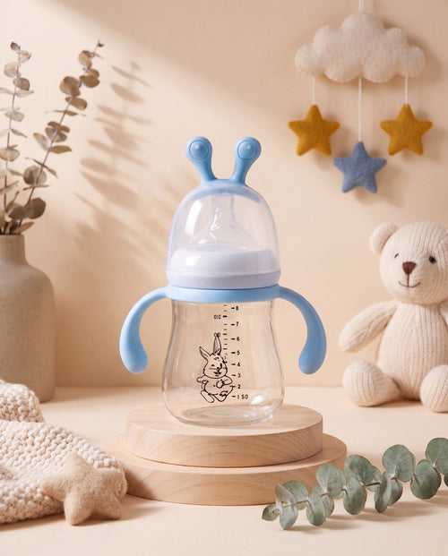 Wide-Mouth Borosilicate Glass Bottle with Handles
